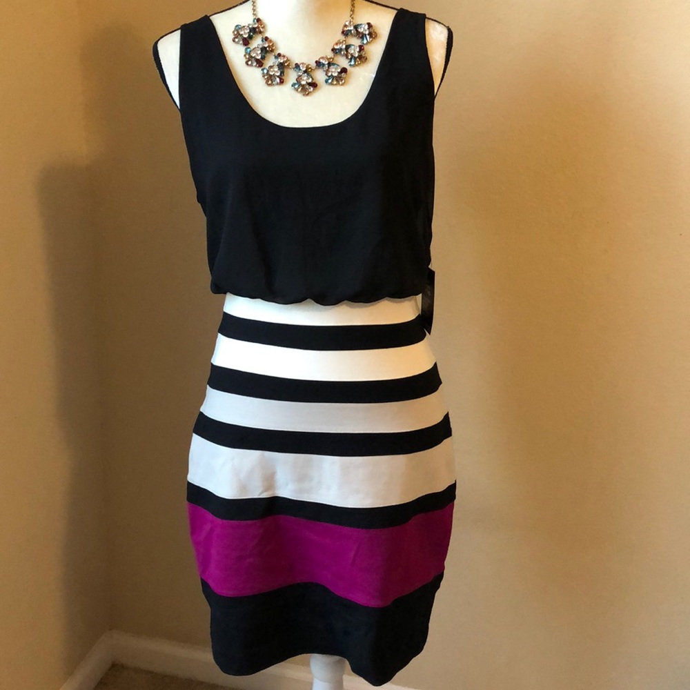 Express Colorblock Midi Bodycon Dress NWT